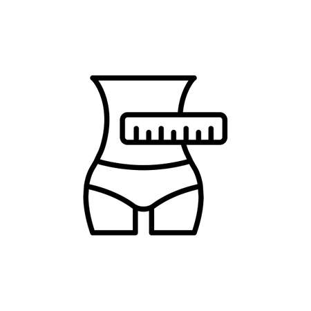 Measuring Waist icon in vector. Logotypeのイラスト素材