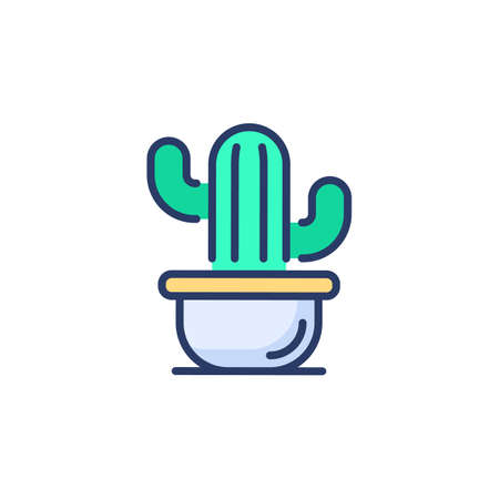 Cactus Plant icon in vector. Logotypeのイラスト素材