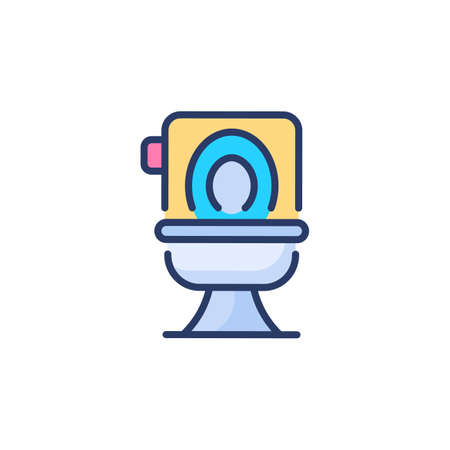 Toilet icon in vector. Logotypeのイラスト素材