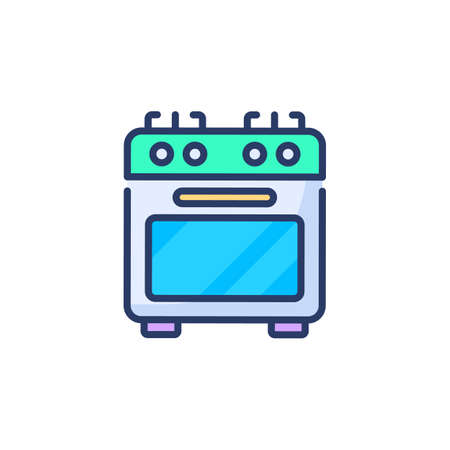 Oven icon in vector. Logotypeのイラスト素材