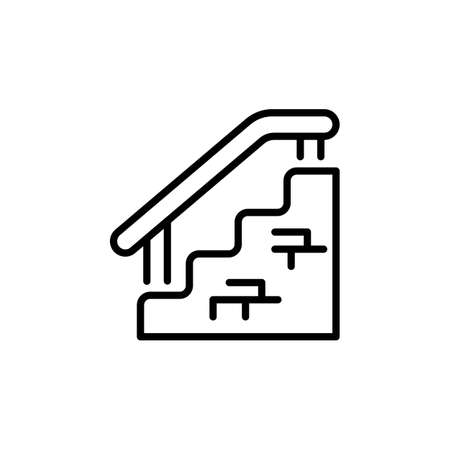 Stairs icon in vector. Logotypeのイラスト素材