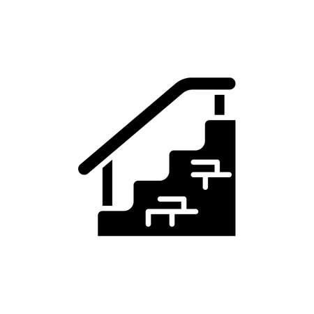 Stairs icon in vector. Logotypeのイラスト素材