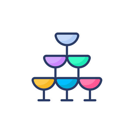 Party Glass icon in vector. Logotypeのイラスト素材