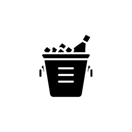 Ice Bucket icon in vector. Logotypeのイラスト素材