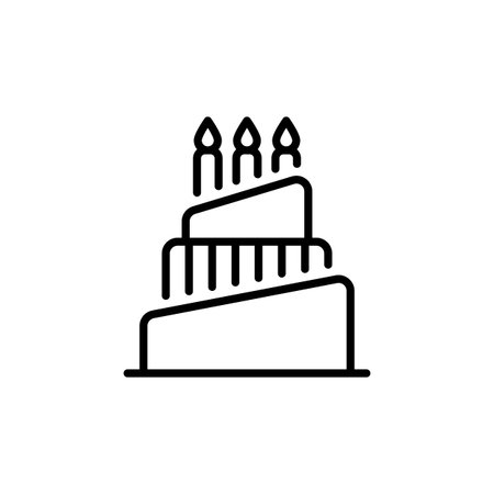 Cake icon in vector. Logotype