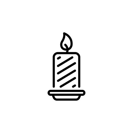 Candle icon in vector. Logotypeのイラスト素材
