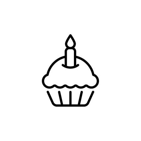 Cupcake icon in vector. Logotypeのイラスト素材
