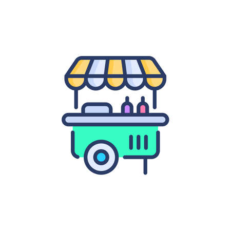 Burger Stall icon in vector.のイラスト素材