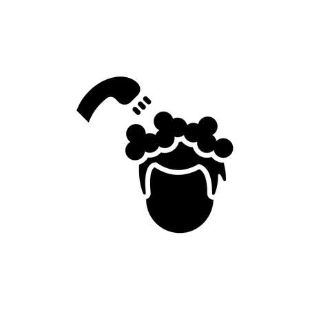 Hair Wash icon in vector. Logotypeのイラスト素材