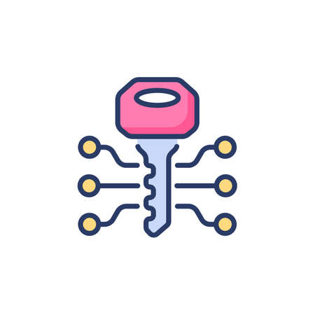 Digital Key icon in vector. Logotypeのイラスト素材