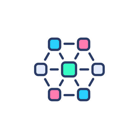 Blockchain icon in vector. Logotypeのイラスト素材