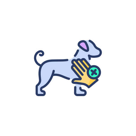 Animal Avoid icon in vector. Logotypeのイラスト素材