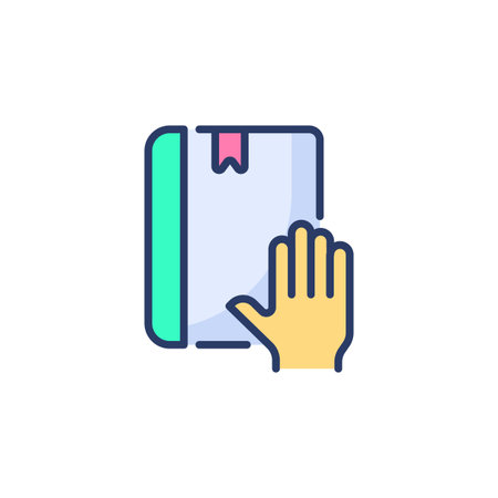 Honesty Oath Gesture icon in vector. Logotypeのイラスト素材