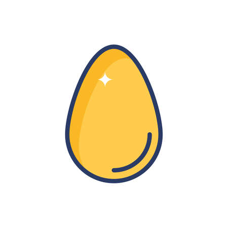 Golden Egg icon in vector. Logotypeのイラスト素材
