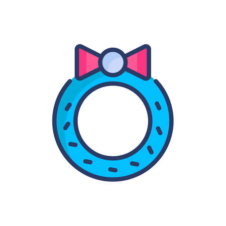 Wreath icon in vector. Logotypeのイラスト素材