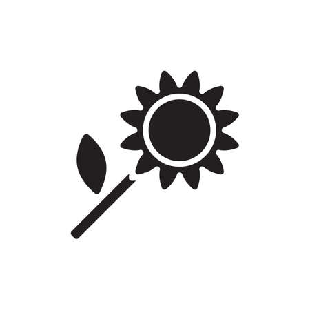 Sunflower icon in vector. Logotypeのイラスト素材