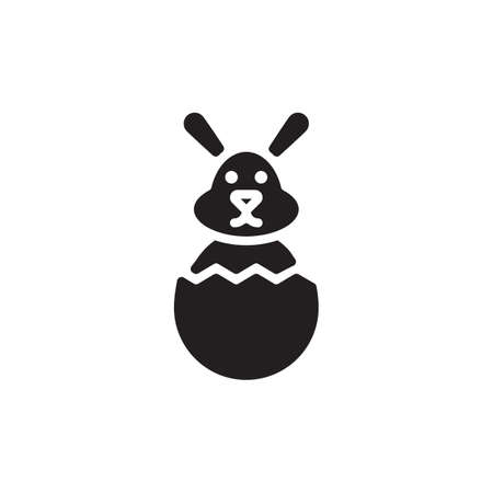 Paschal Rabbit icon in vector. Logotypeのイラスト素材
