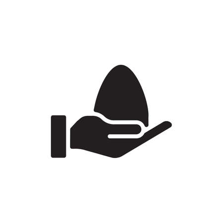 Give Egg icon in vector. Logotypeのイラスト素材