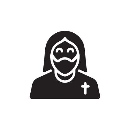 Jesus icon in vector. Logotypeのイラスト素材