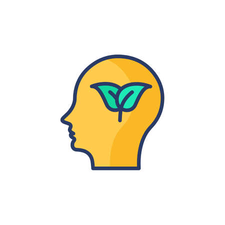 Eco Thinking icon in vector. Logotypeのイラスト素材