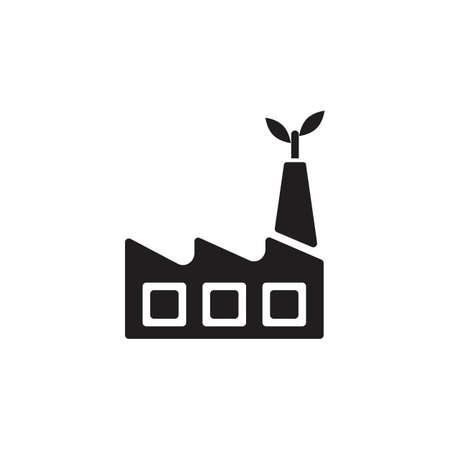 Eco Factory icon in vector. Logotypeのイラスト素材