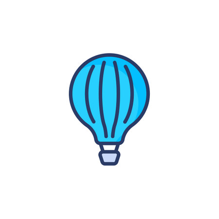 Hot Air Balloon icon in vector. Logotypeのイラスト素材