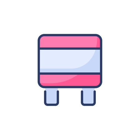 Footstool icon in vector. Logotypeのイラスト素材