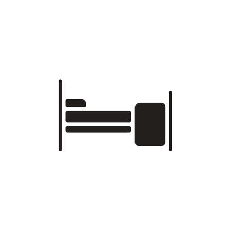 Hospital Bed icon in vector. Logotypeのイラスト素材