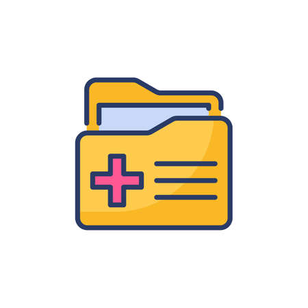 Medical Folder icon in vector. Logotypeのイラスト素材