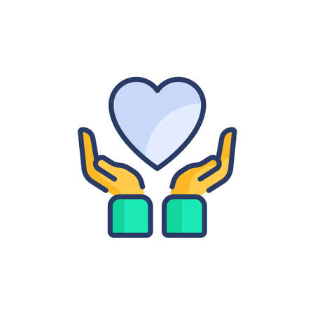 Heart Care icon in vector. Logotypeのイラスト素材