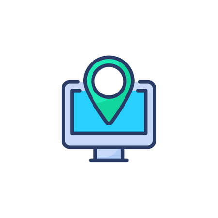 Online Navigation icon in vector. Logotypeのイラスト素材