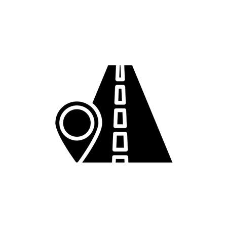 Road Location icon in vector.のイラスト素材