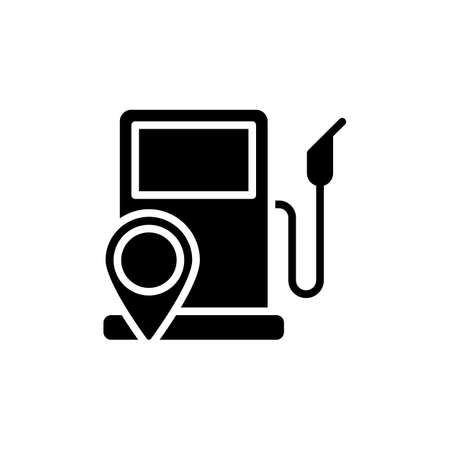 Fuel Location icon on white backgroundのイラスト素材
