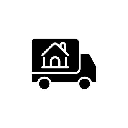 Real Estate Delivery icon in vector. Logotypeのイラスト素材