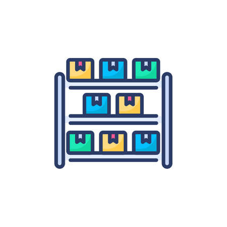Warehouse Shelves icon in vector. Logotypeのイラスト素材