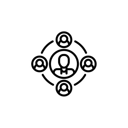 Team Network icon in vector. Logotypeのイラスト素材