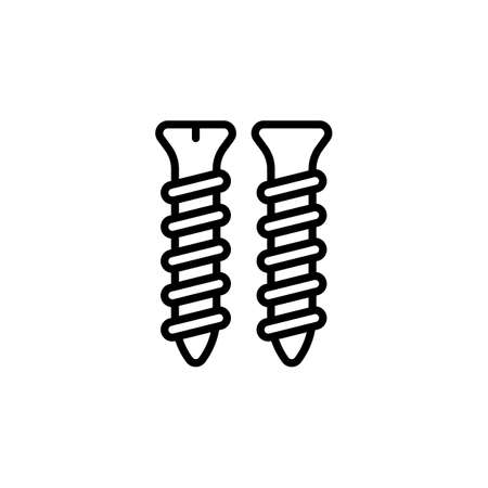 Screw icon in vector. Logotypeのイラスト素材