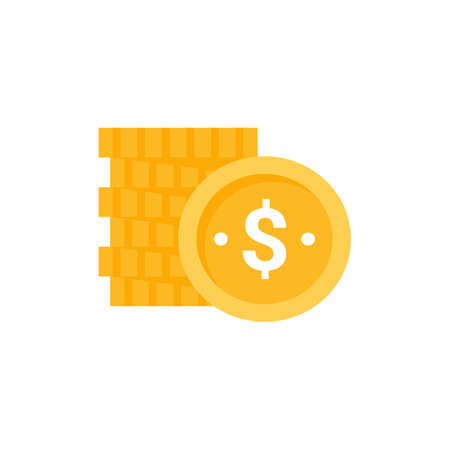 Coins icon in vector. Logotypeのイラスト素材