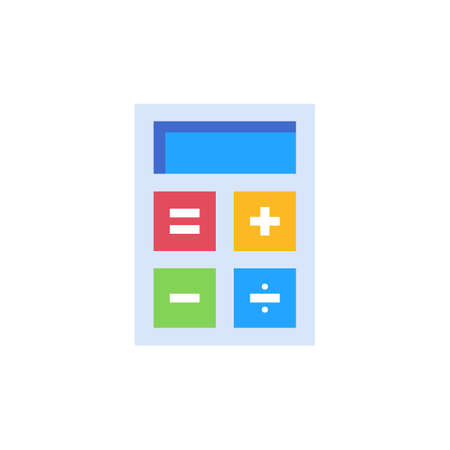 Calculator icon in vector. Logotypeのイラスト素材