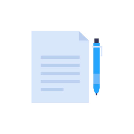 Contract icon in vector. Logotypeのイラスト素材