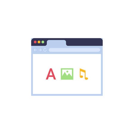 Web Content icon in vector. Logotypeのイラスト素材