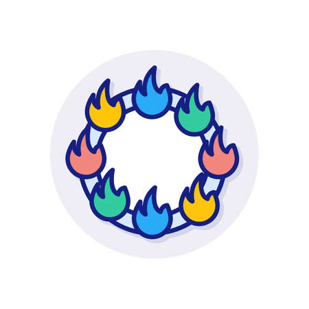 Burning Ring icon in vector.のイラスト素材