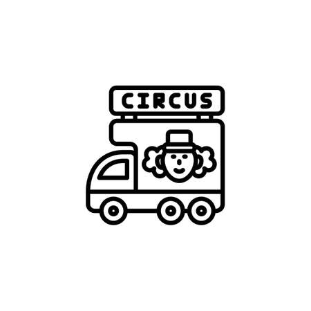 Circus Van icon in vector.のイラスト素材