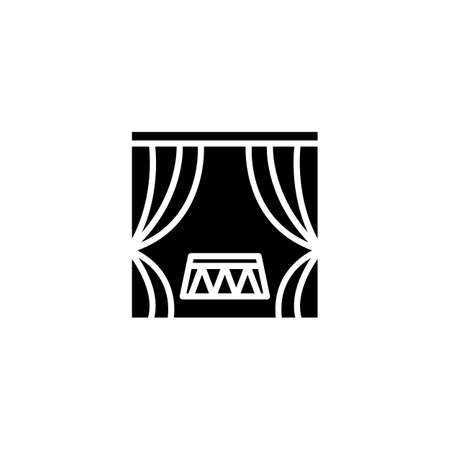 Circus Curtains icon in vector.のイラスト素材
