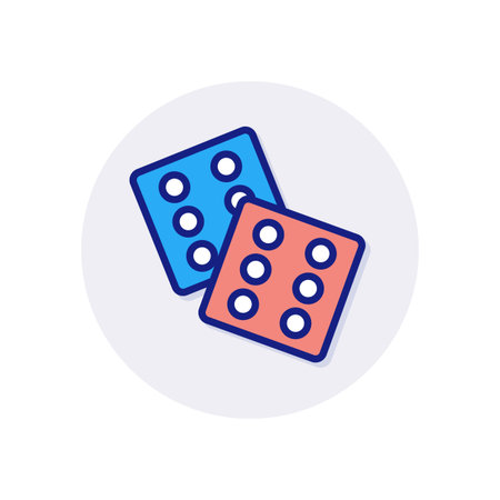 Dices icon in vector.