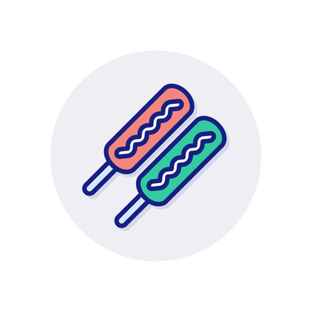 Corn Dog icon in vector.のイラスト素材