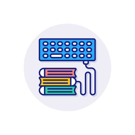 Book Store icon in vector. Logotypeのイラスト素材