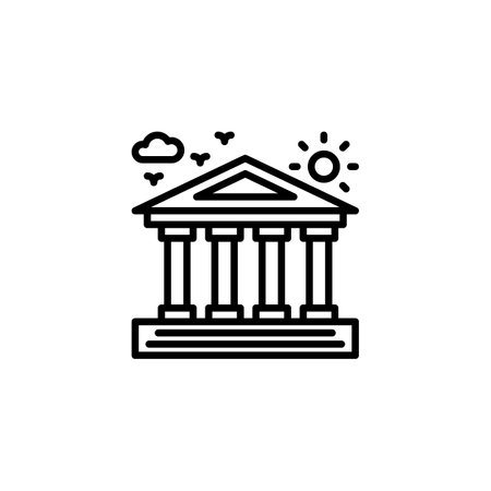 University icon in vector. Logotypeのイラスト素材