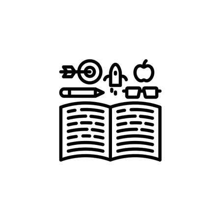 Education icon in vector. Logotypeのイラスト素材