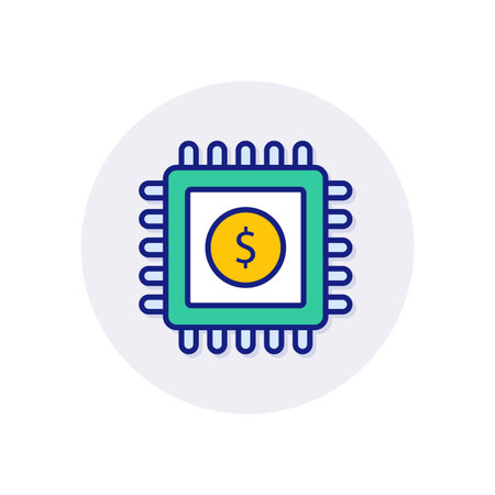 Digital Currency, icon in vector. Logotype